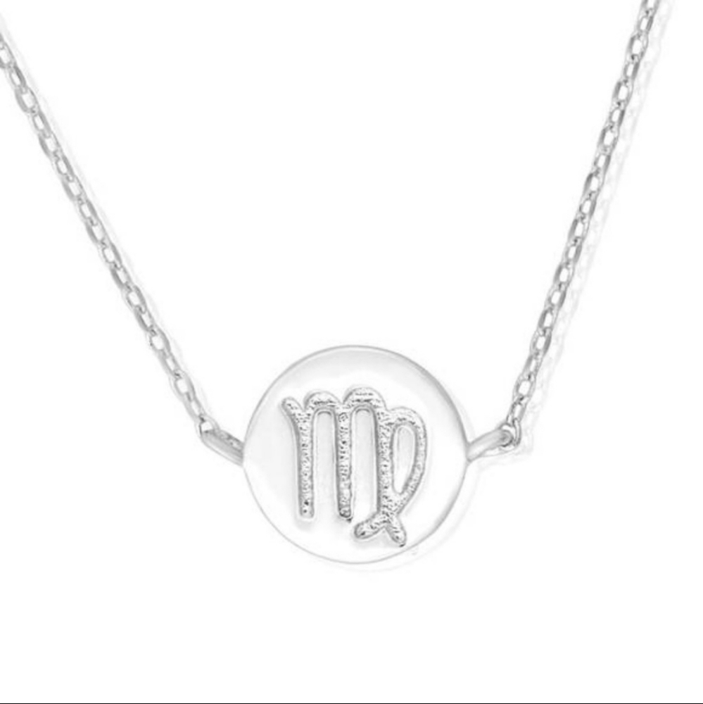 925 Sterling Silver Zodiac Virgo Symbol Necklace